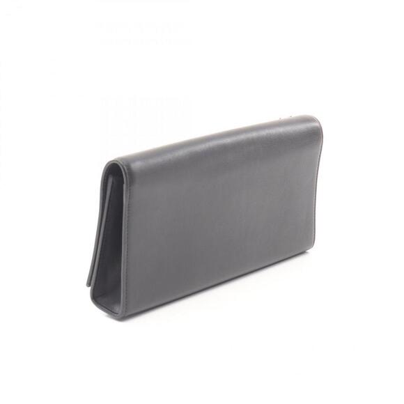 SAINT LAURENT Black Monogram Leather Clutch Bag - Picture 3 of 9